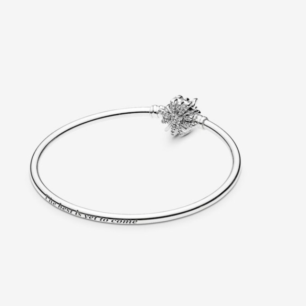 🌼PANDORA 🌸 Silver Bangle, Fireworks Clasp